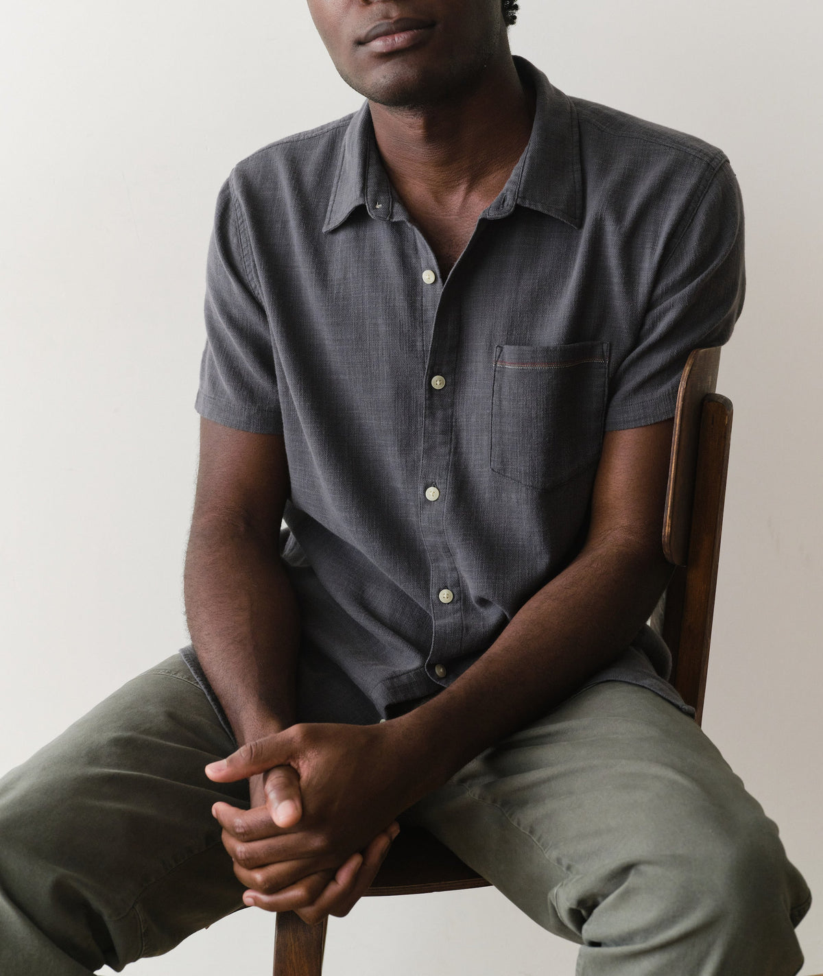 Stretch Selvage Short Sleeve Shirt