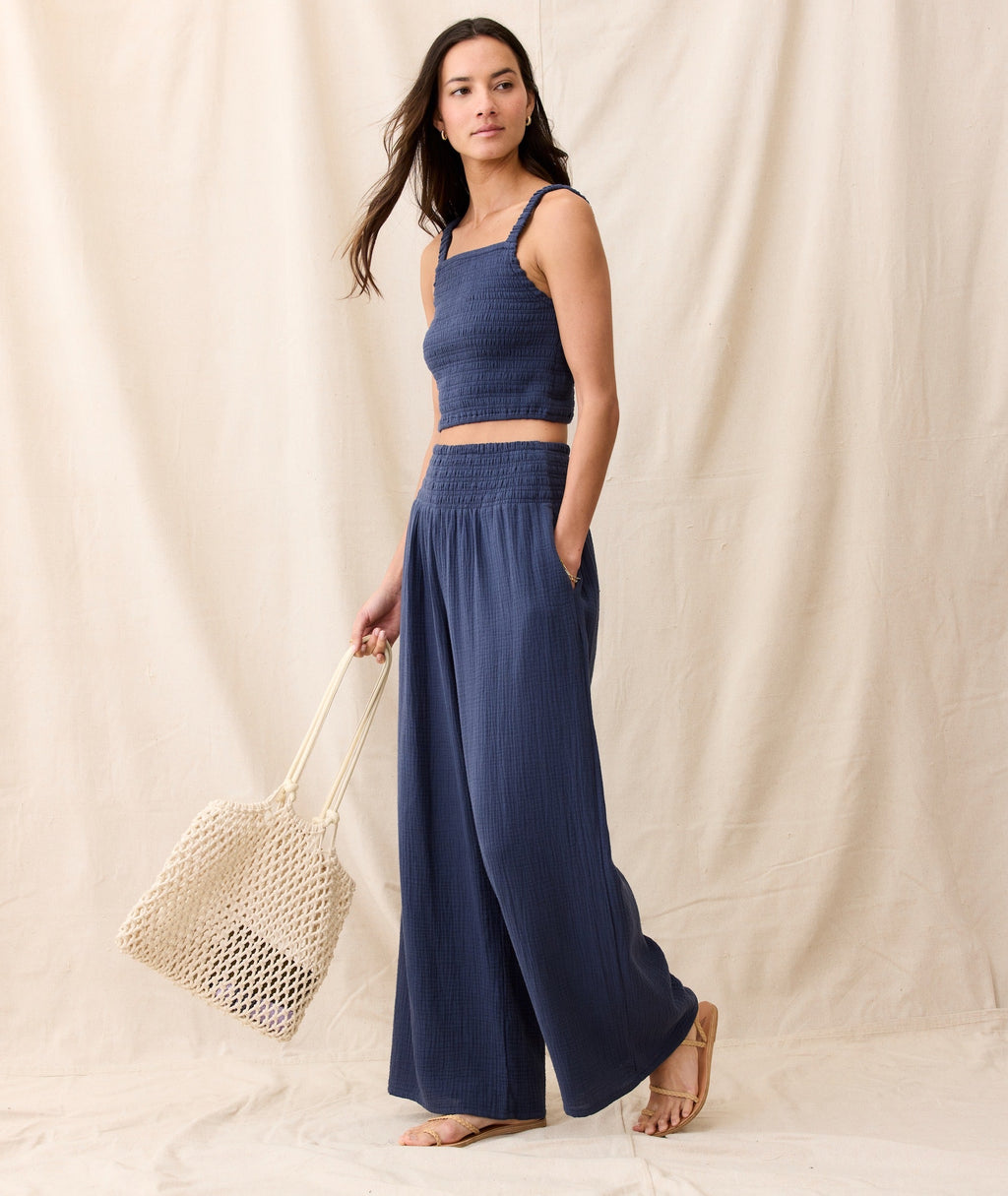 Sophia Double Cloth Palazzo Pant