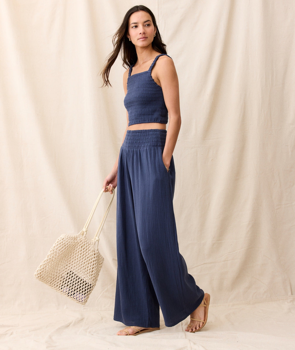 Sophia Double Cloth Palazzo Pant