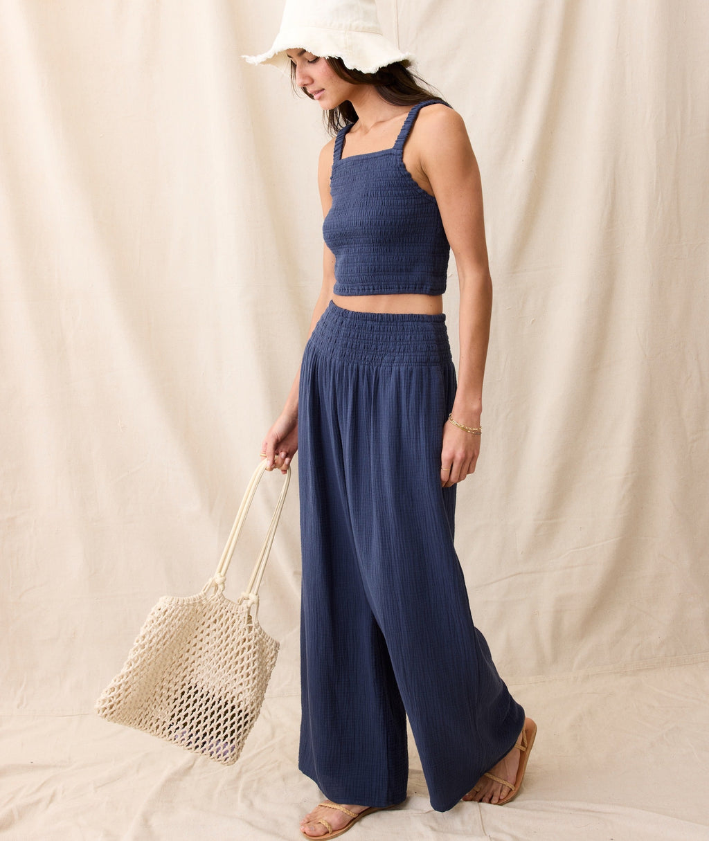 Sophia Double Cloth Palazzo Pant