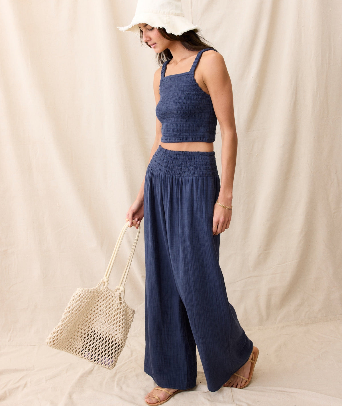 Sophia Double Cloth Palazzo Pant