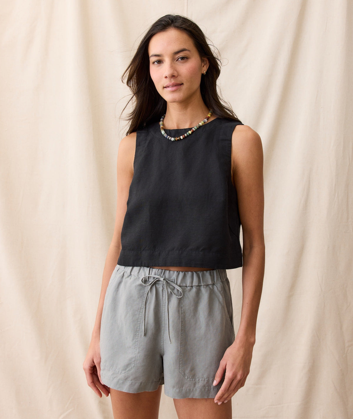 Linen Drawstring Short