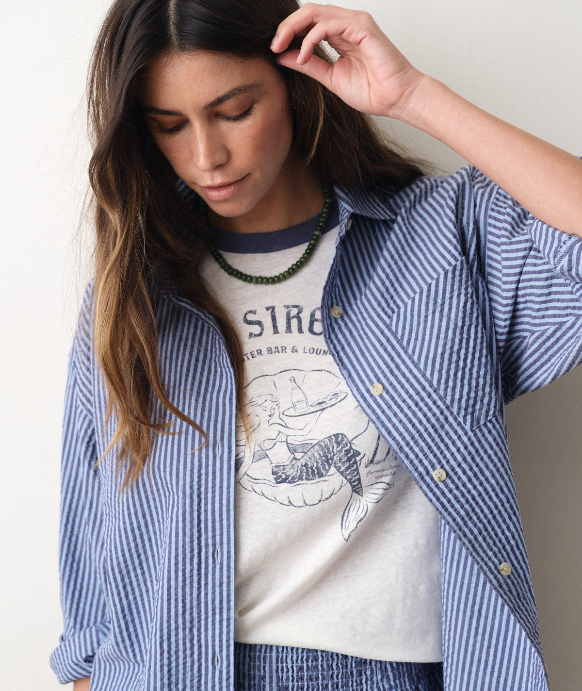 Gracey Oversized Seersucker Shirt