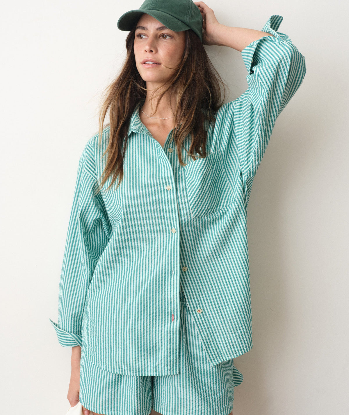Gracey Oversized Seersucker Shirt
