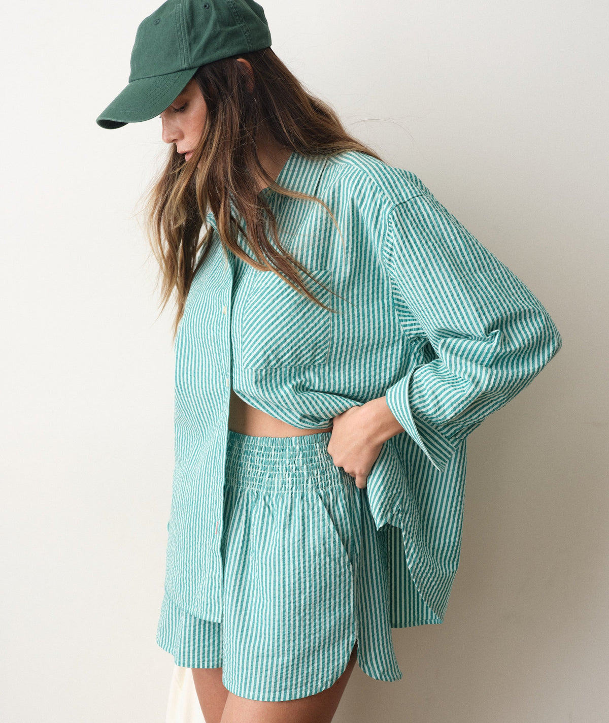 Gracey Oversized Seersucker Shirt
