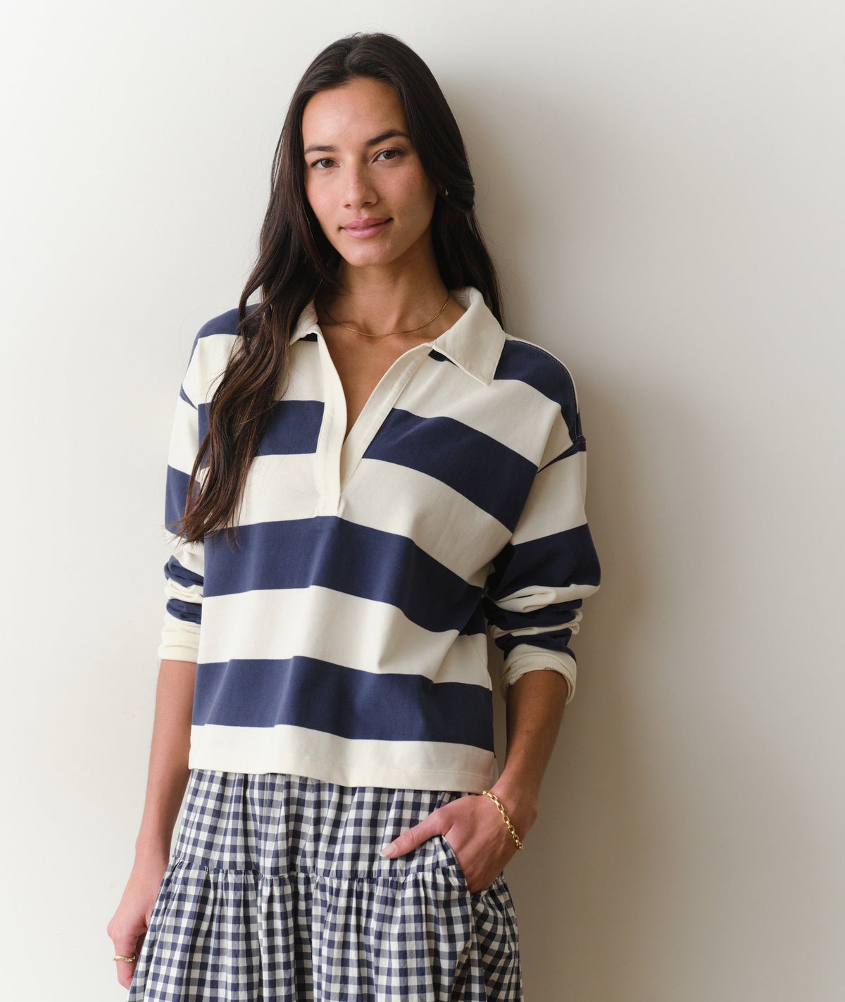 Luxe Sueded Polo Tee