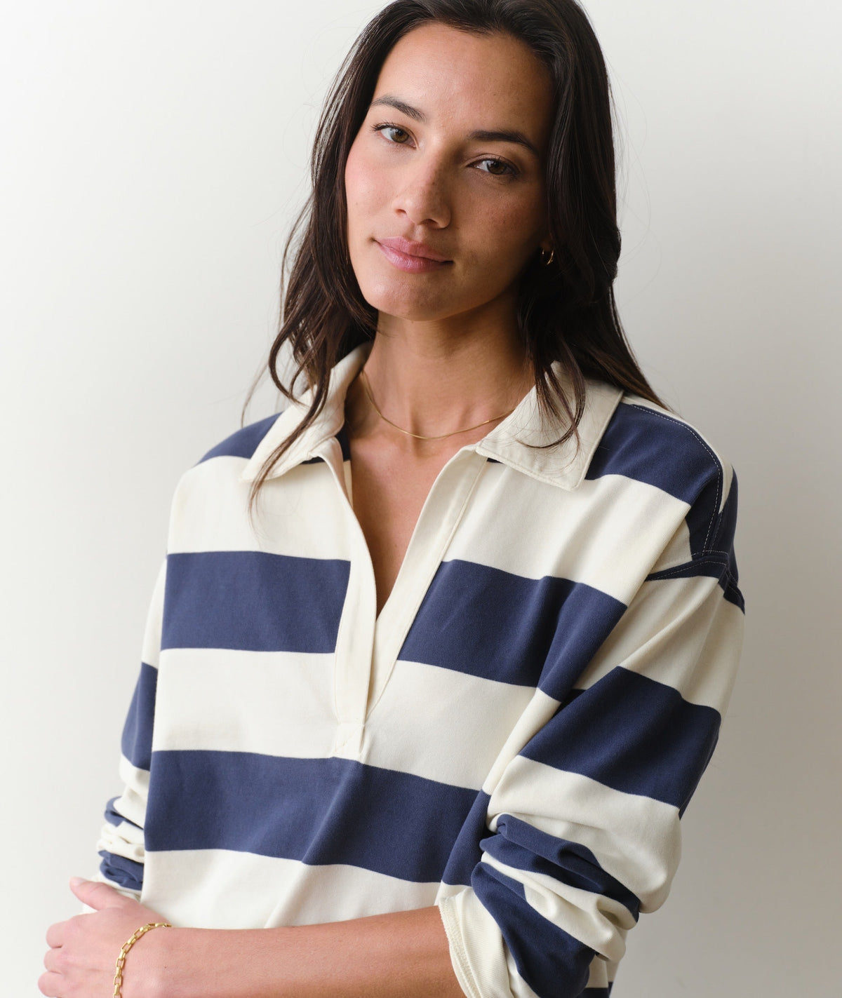 Luxe Sueded Polo Tee