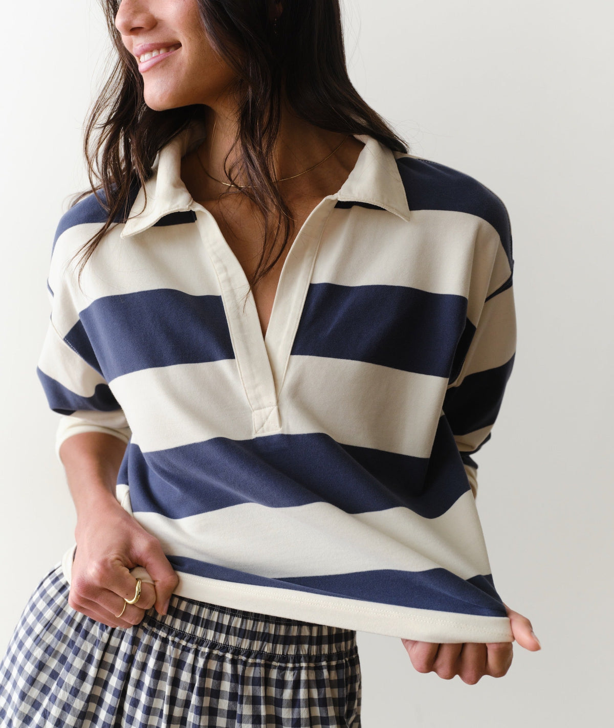 Luxe Sueded Polo Tee