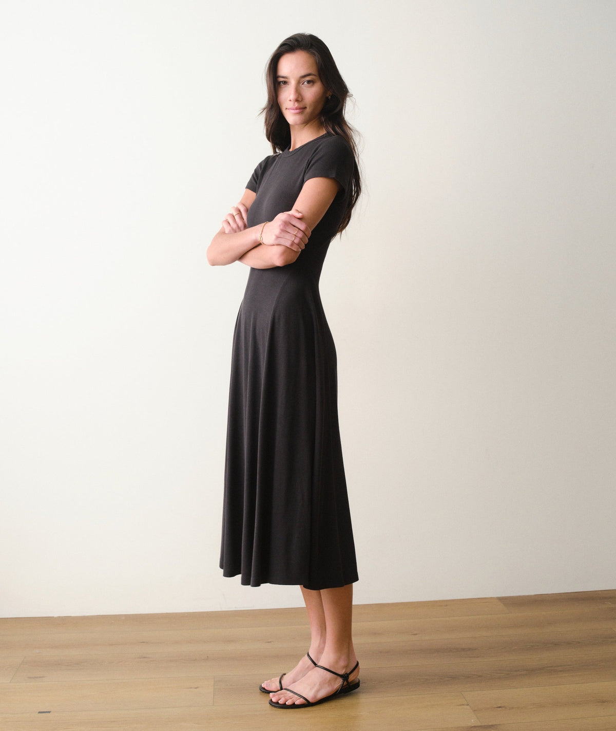 Lexi Short Sleeve Fit & Flare Midi Dress