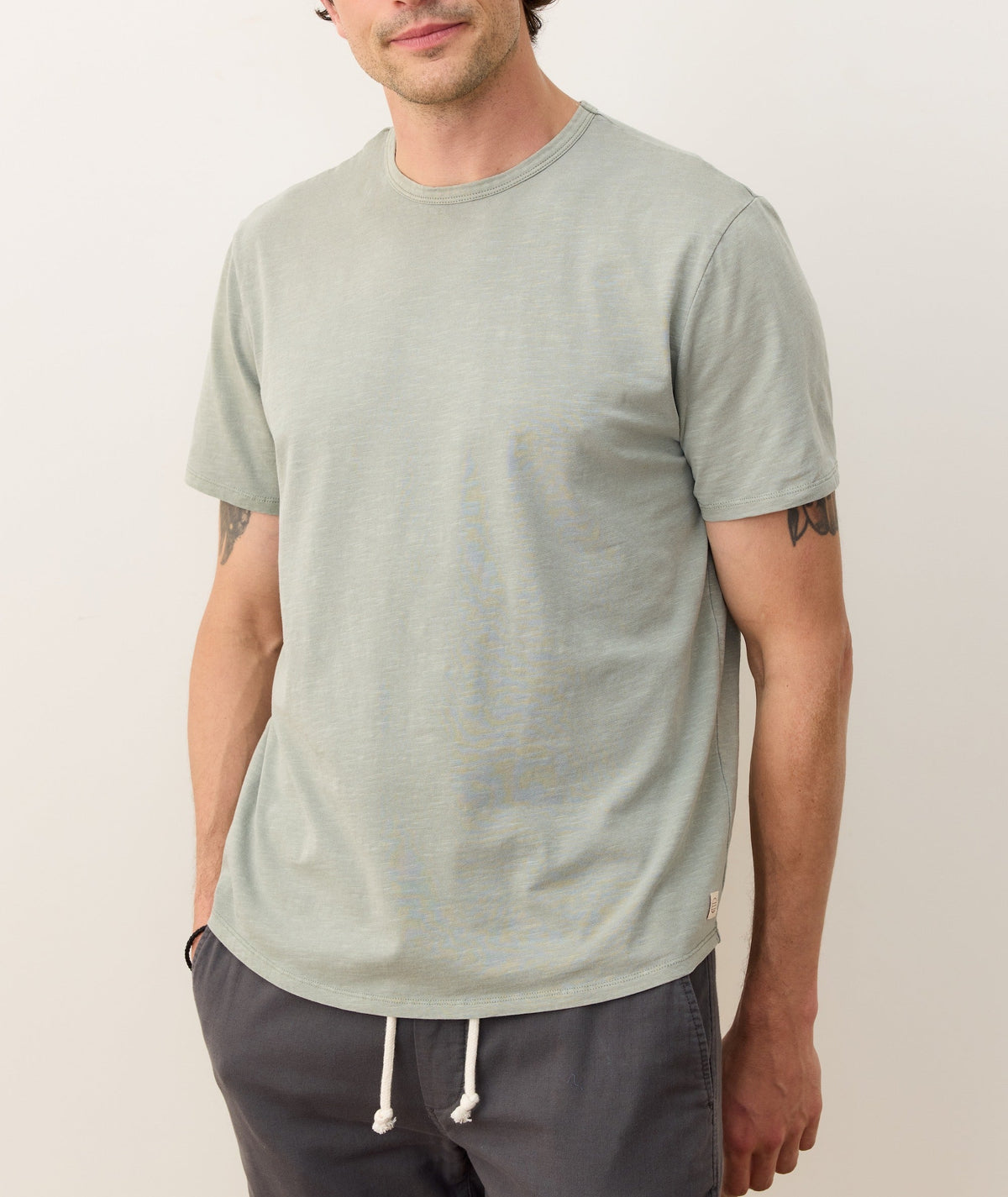 Saddle Hem Crew Tee