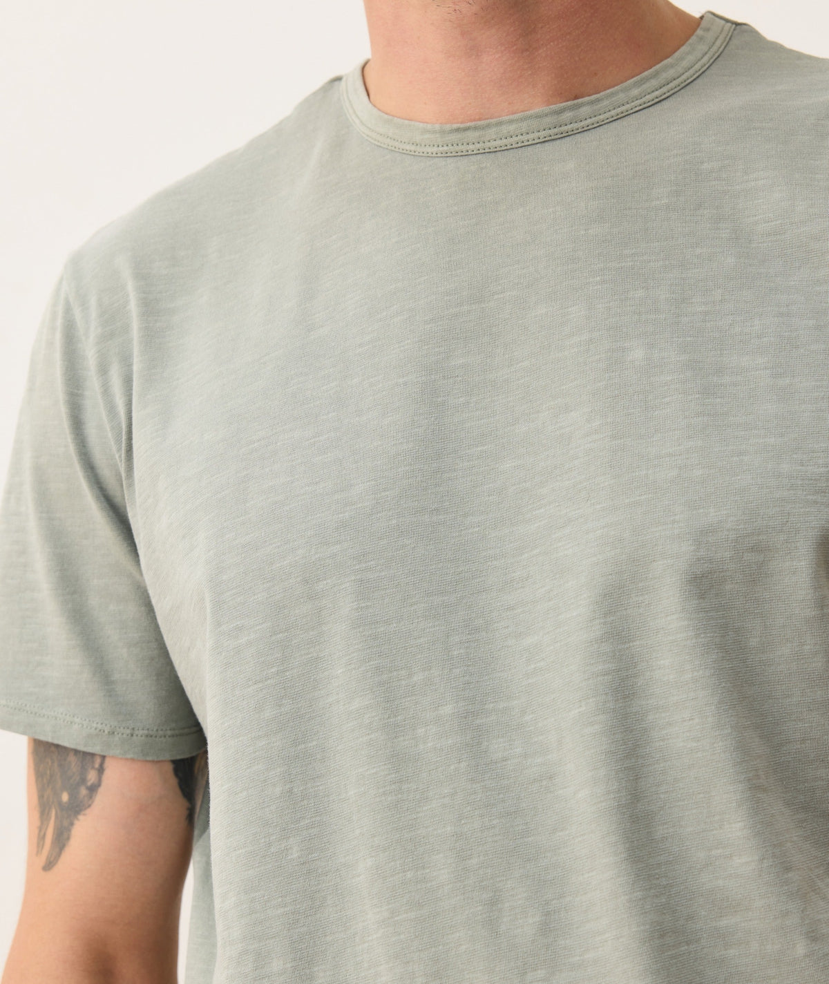 Saddle Hem Crew Tee