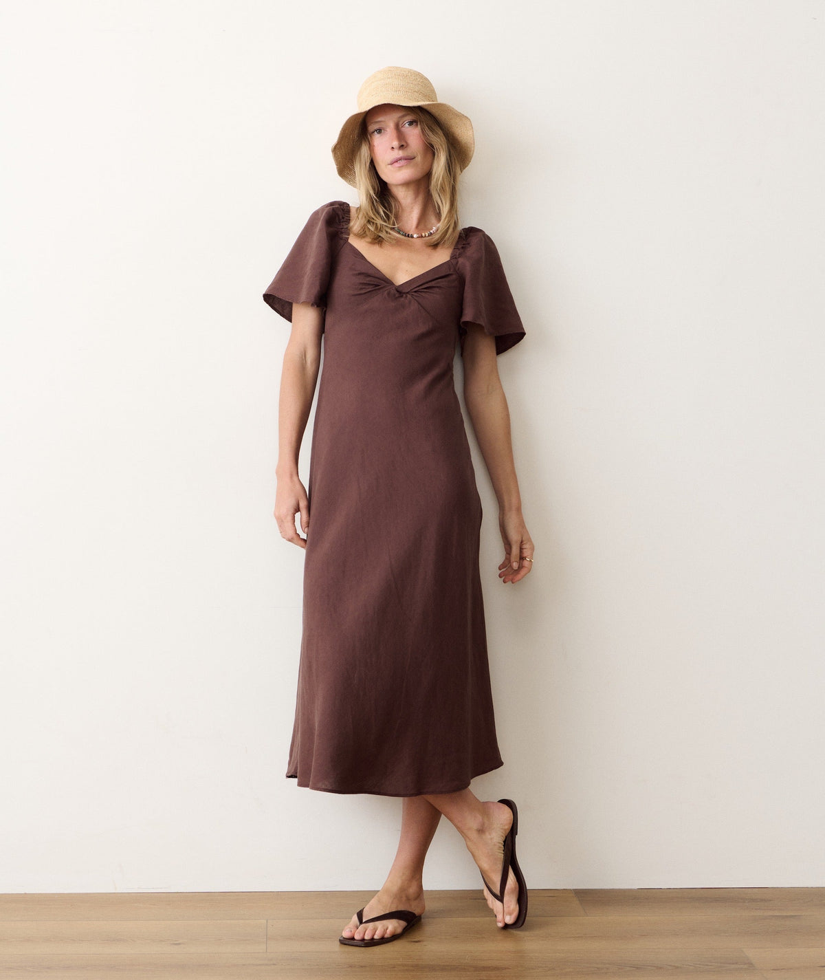 Iris Linen Midi Dress