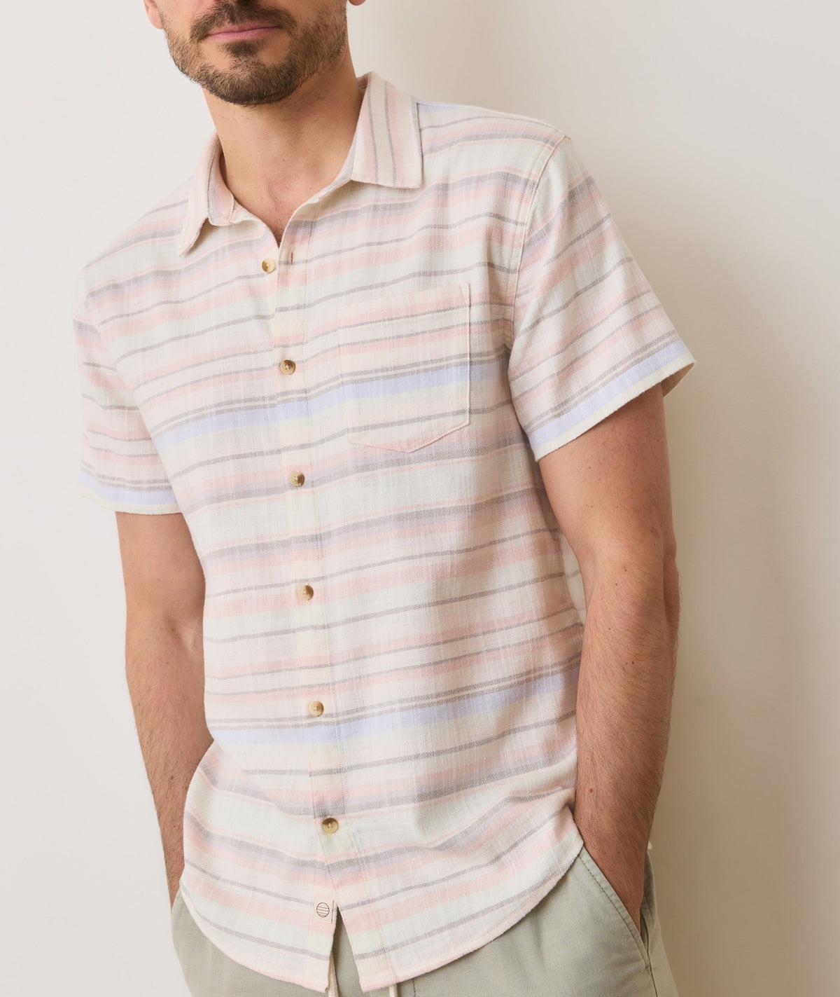 Stretch Selvage Short Sleeve Shirt