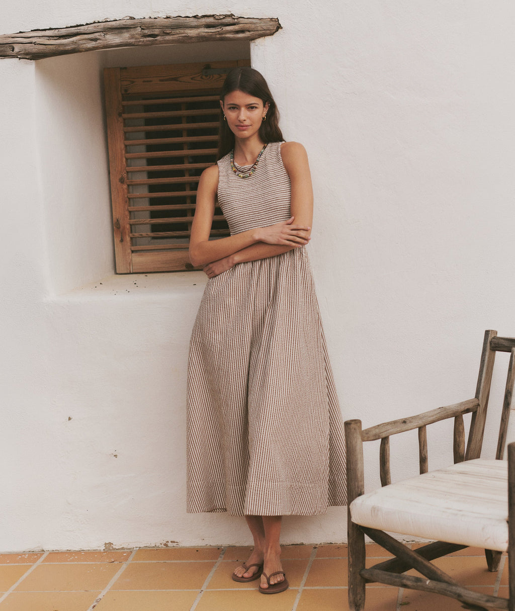 Darcy Seersucker Maxi Dress
